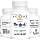 Bio-Tech Pharmacal Melatonin 3mg capsule close-up