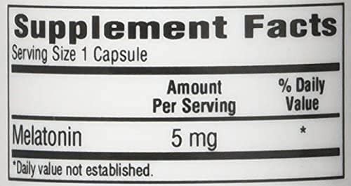 Bio-Tech Pharmacal Melatonin 5 mg capsules bottle with label