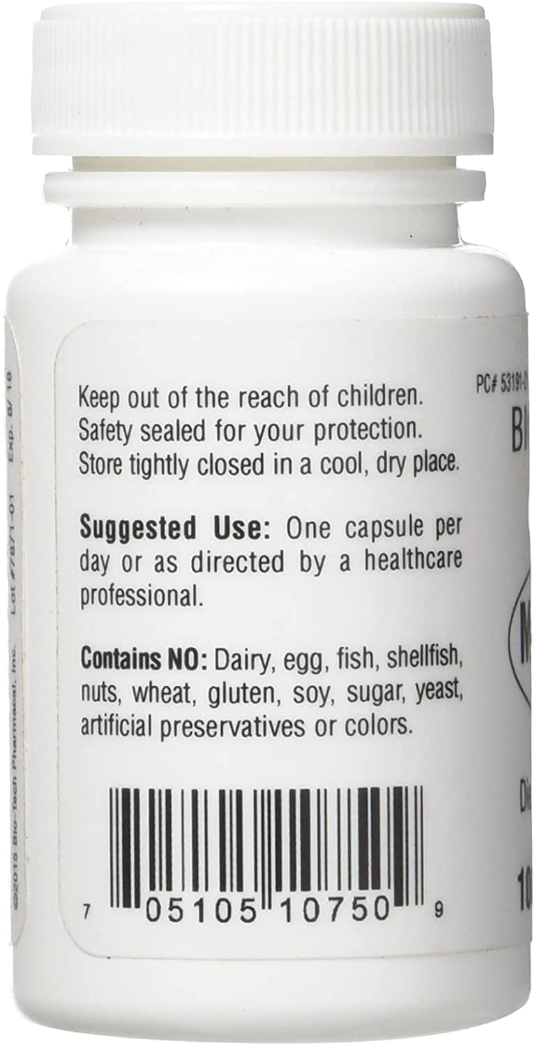 Bio-Tech Pharmacal Melatonin 5 mg capsules side view
