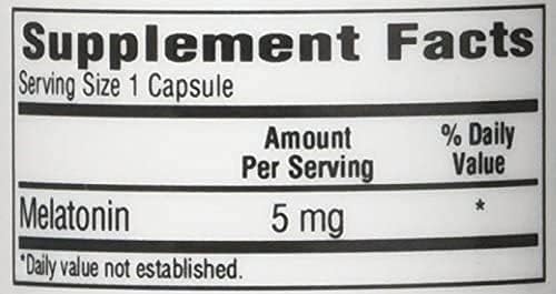 Bio-Tech Pharmacal Melatonin 5mg 100 Capsules packaging details