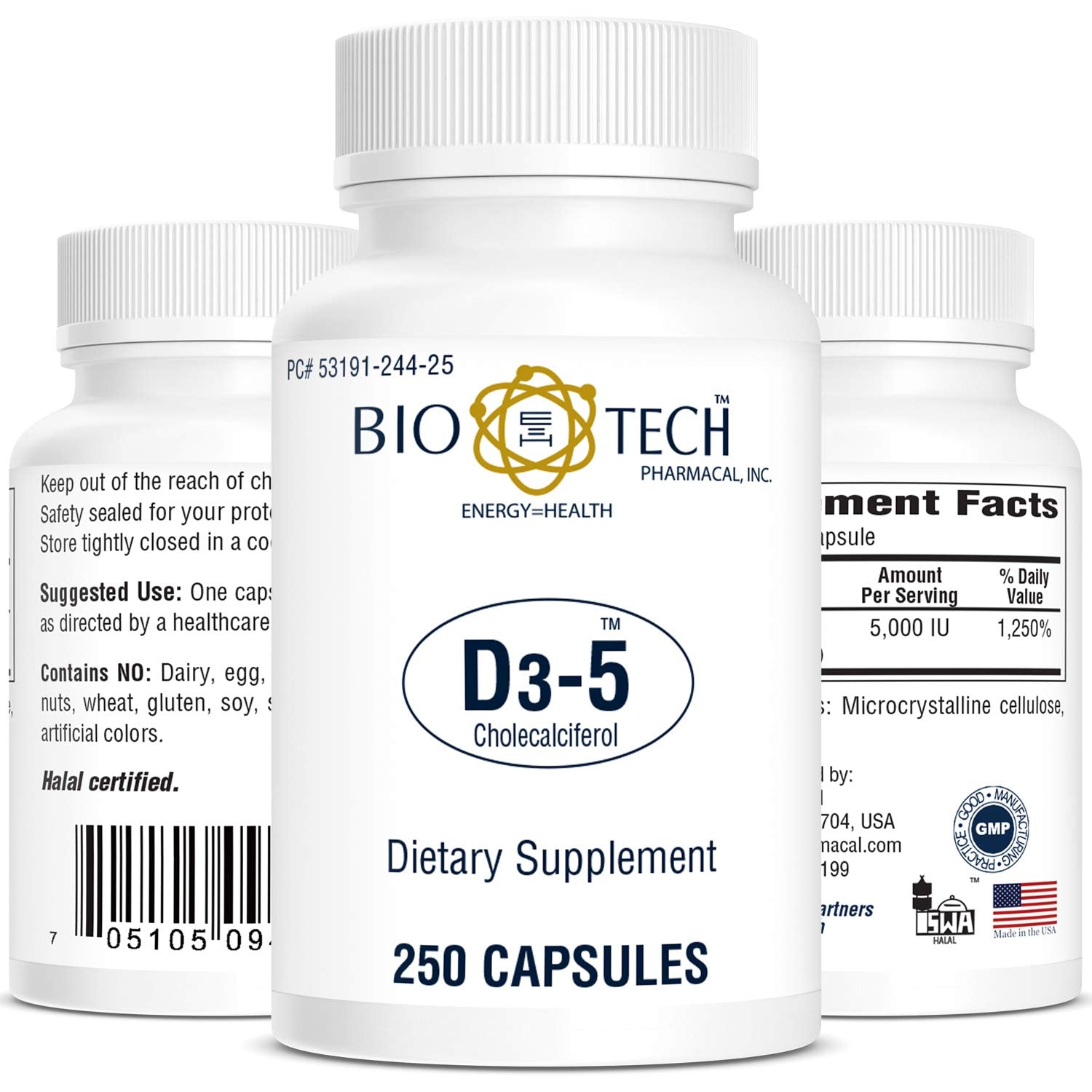 Bio-Tech Pharmacal Vitamin D3-5 bottle front view