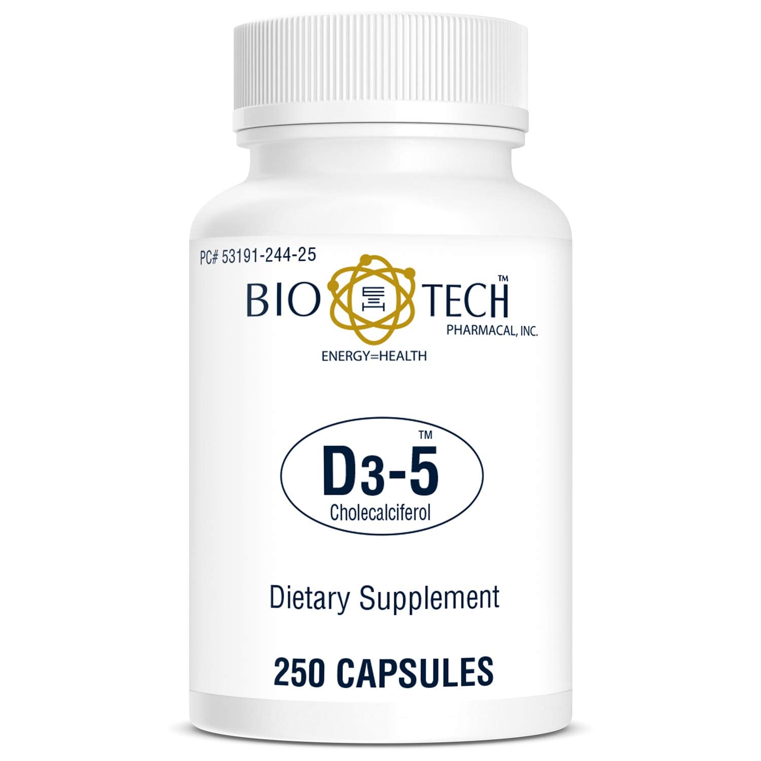 Bio-Tech Pharmacal Vitamin D3-5 capsules close-up