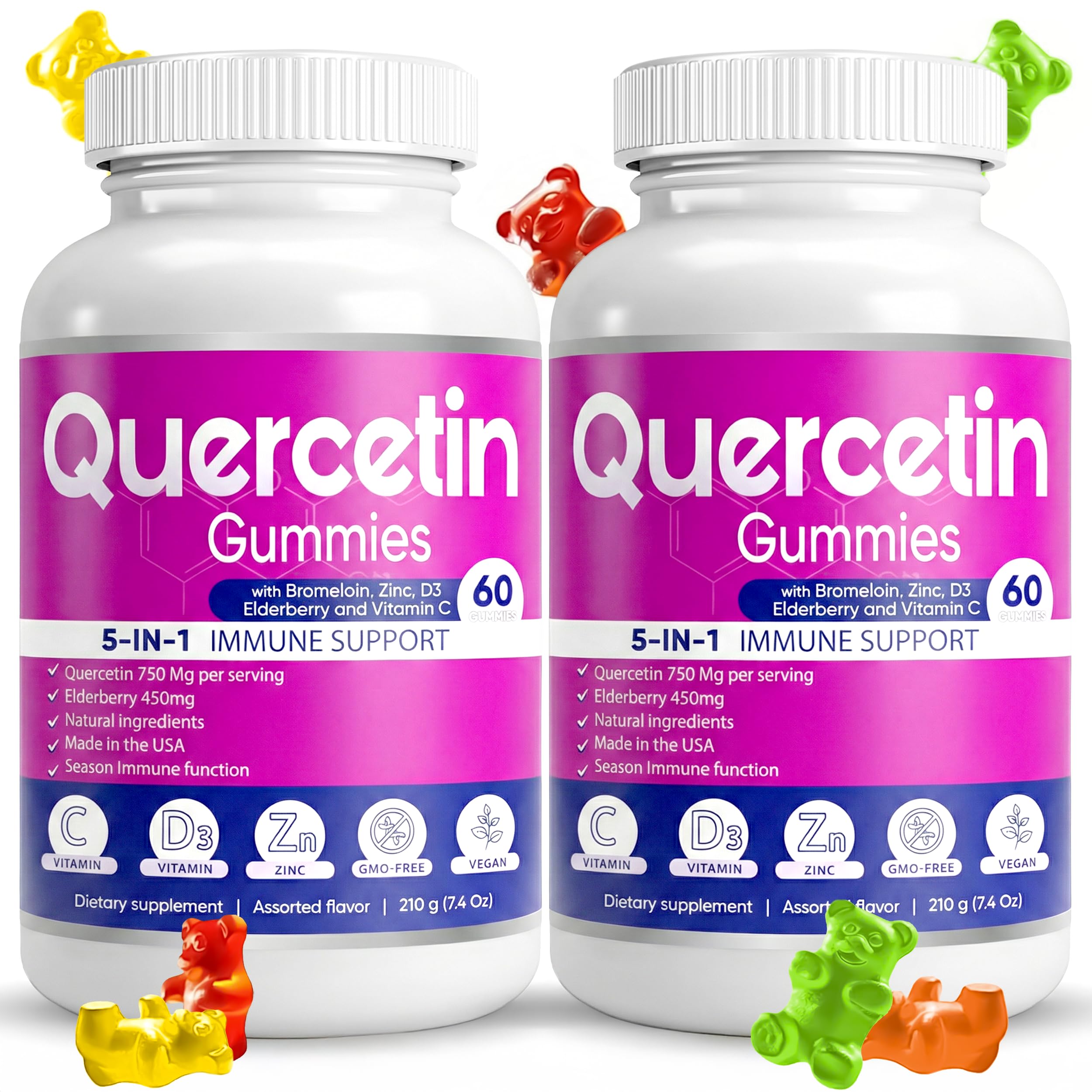 BIO VITALICA Elderberry Gummies front view with packaging