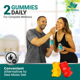 BIO VITALICA Sea Moss & Elderberry Gummies in a hand
