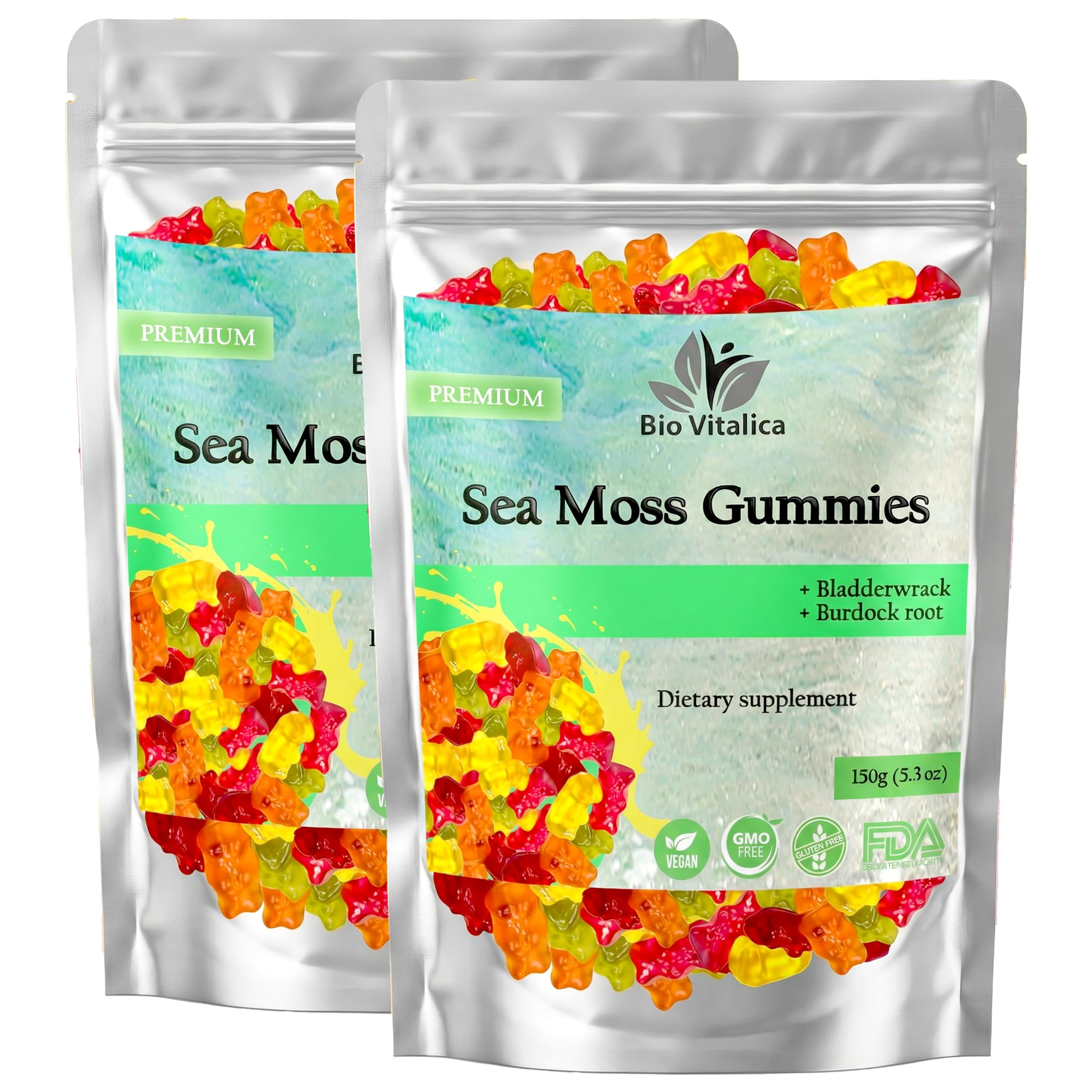 BIO VITALICA Sea Moss Gummies front view packaging