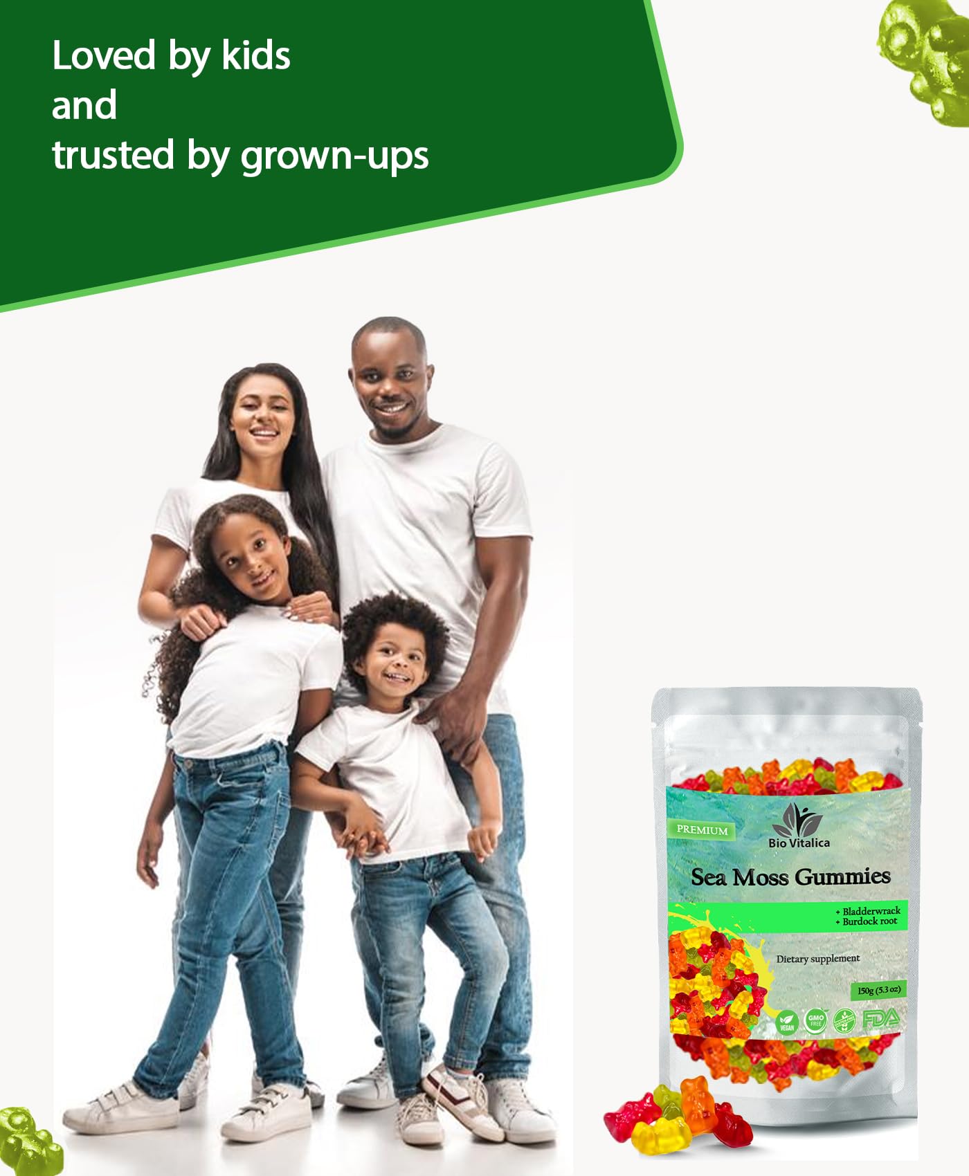 BIO VITALICA Sea Moss Gummies nutritional information