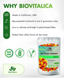 BIO VITALICA Sea Moss Gummies on a wooden table