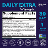 Bio360 Probiotic Capsules side view showing capsule size