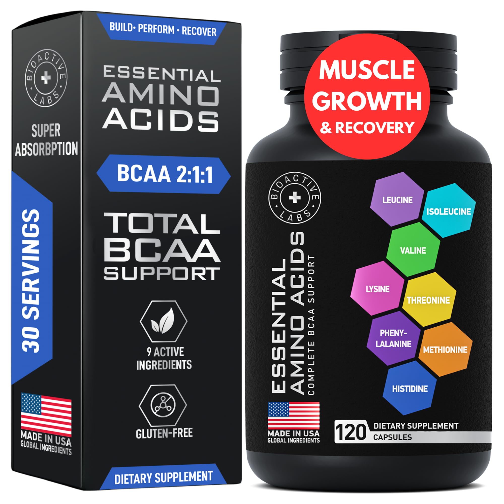 BIOACTIVE LABS BCAAs Complete Amino Acid Complex front view
