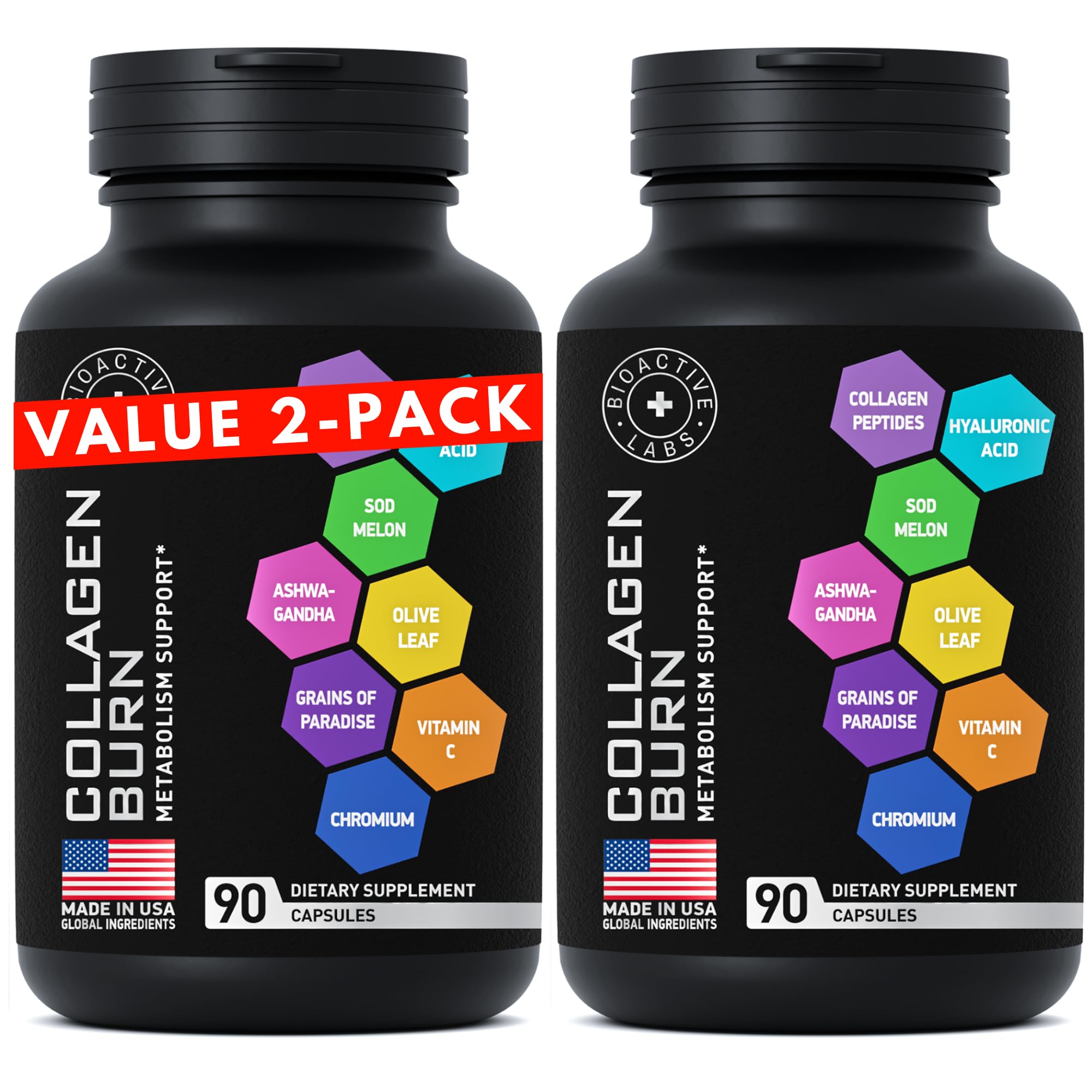 BIOACTIVE LABS Complete Multi Collagen Complex Capsules front view