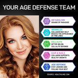 BIOACTIVE LABS Complete Multi Collagen Complex Capsules on a wooden table