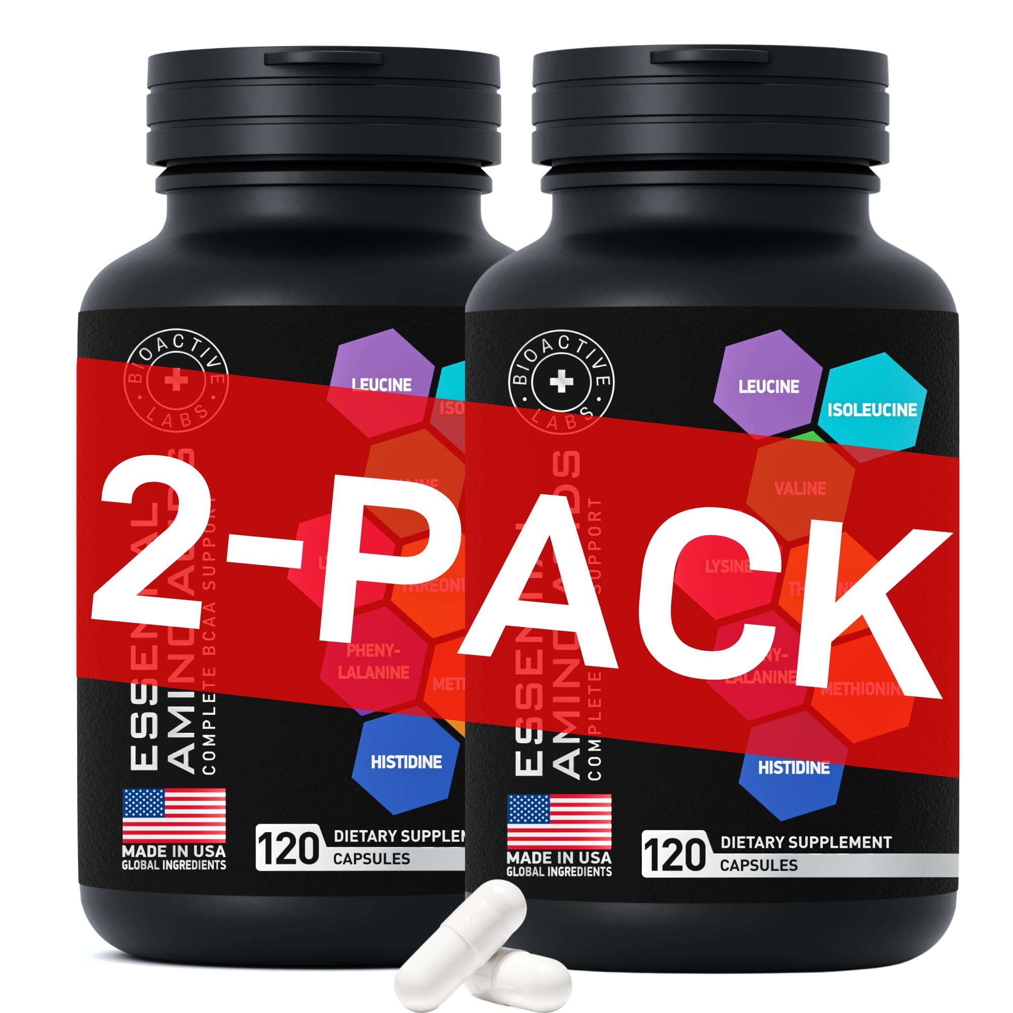 BIOACTIVE LABS Essential Amino Acid Complex 290g capsule bottle front view