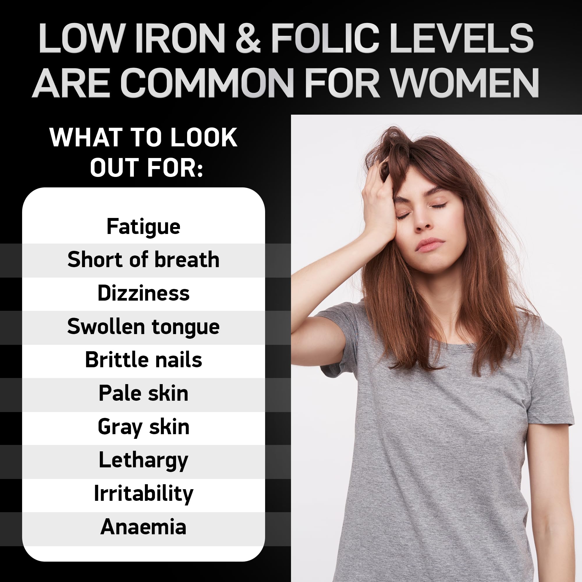 BIOACTIVE LABS Iron Supplement for Women side view
