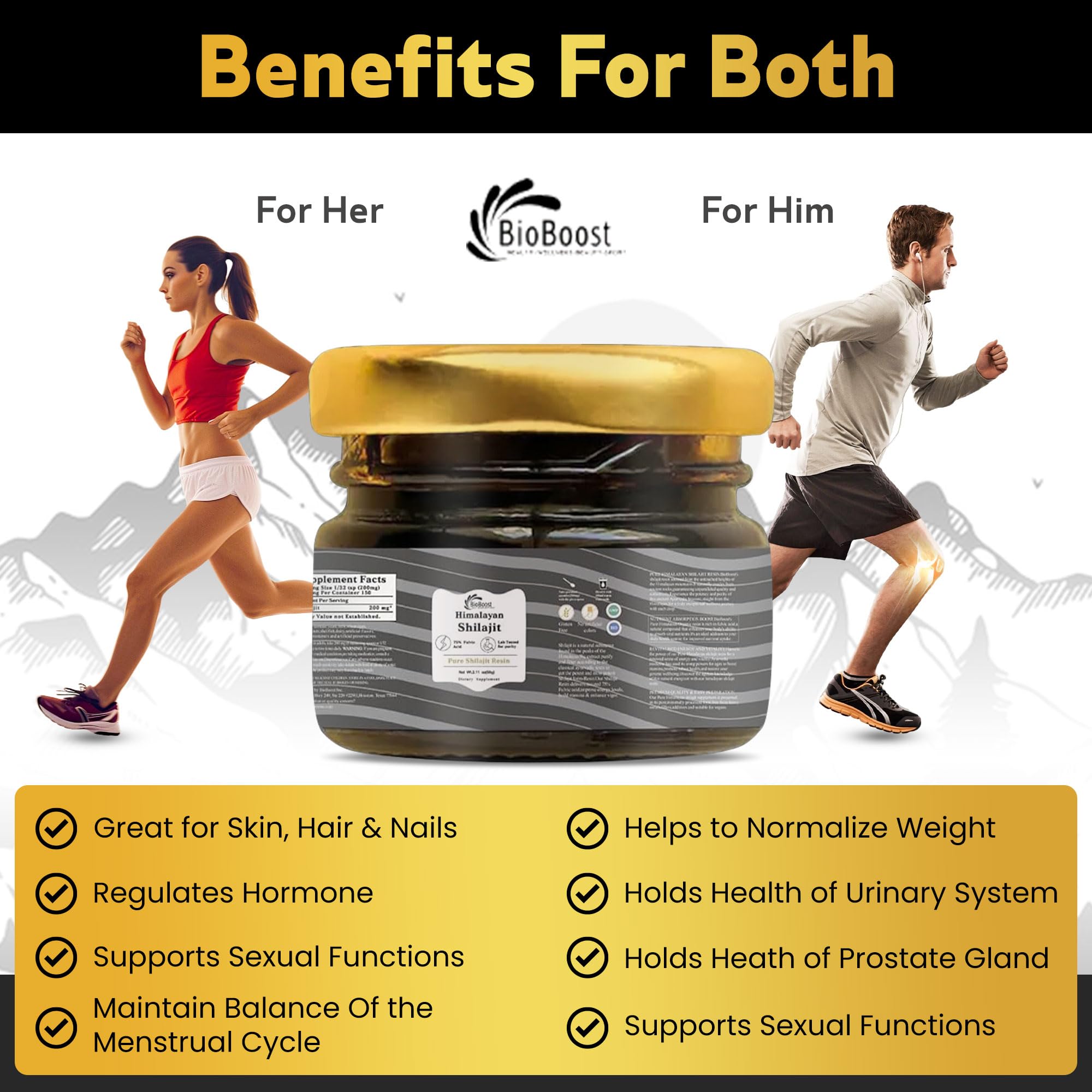 BioBoost Shilajit Resin in warm water preparation