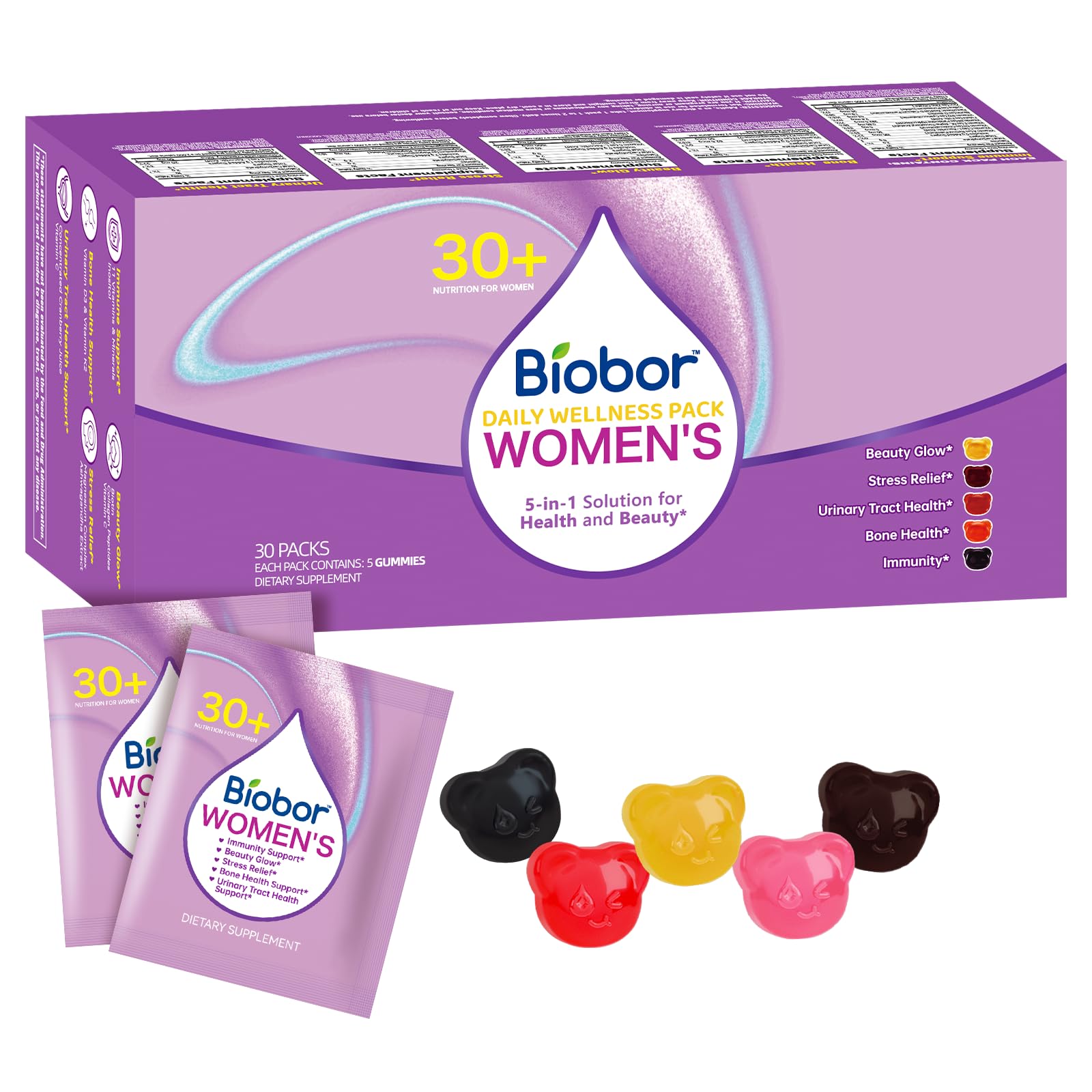 Biobor 5-in-1 Daily Wellness System front view with packaging