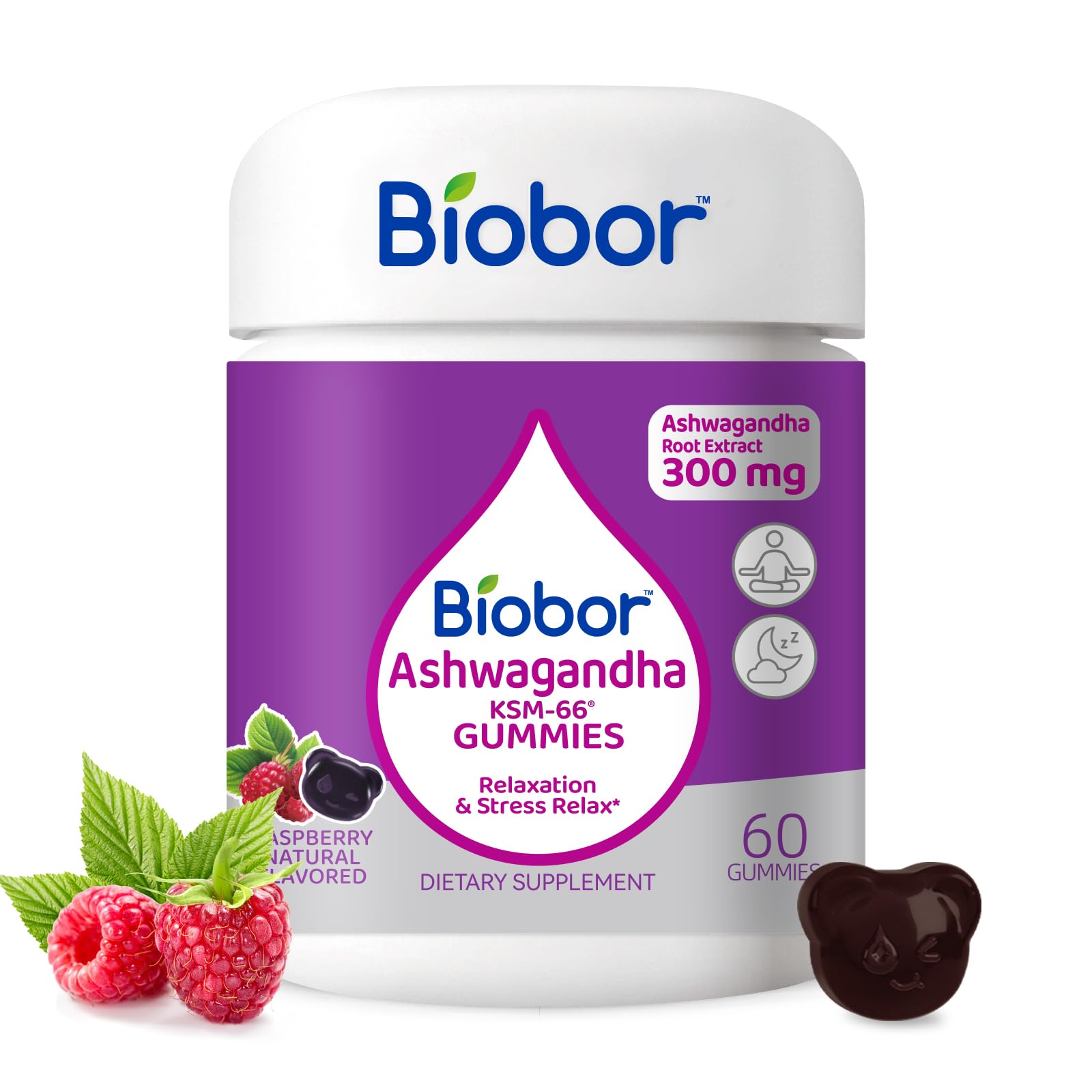 Biobor Ashwagandha Gummies 300mg front view