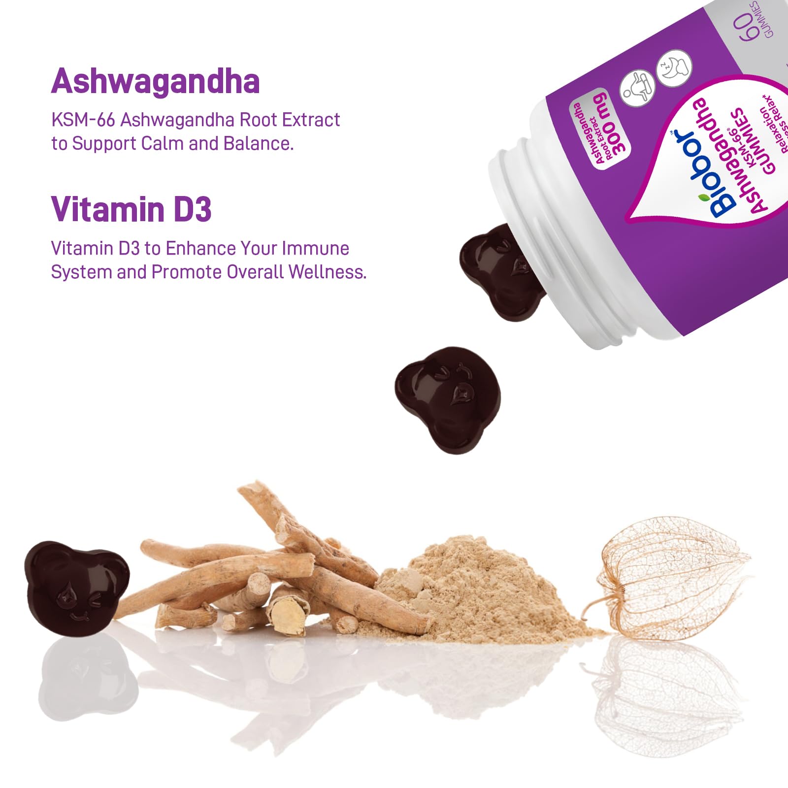 Biobor Ashwagandha Gummies 300mg packaging