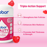 Biobor Biotin Gummies ingredients list on the packaging