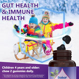 Biobor Elderberry Gummies nutritional information on the back of the packaging