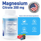 Biobor Magnesium Citrate Gummies 200mg bottle side view