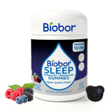 Biobor Plant-Based Melatonin Gummies 10mg Raspberry front view
