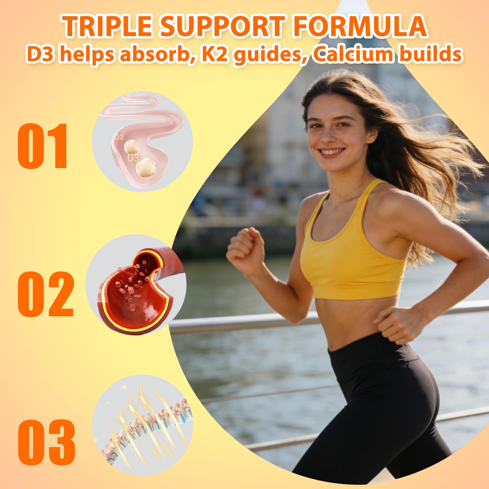 Biobor Vitamin D3 & K2 Gummies in a bowl for serving