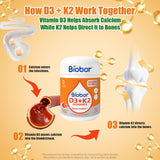 Biobor Vitamin D3 + K2 Gummies in a hand for size reference