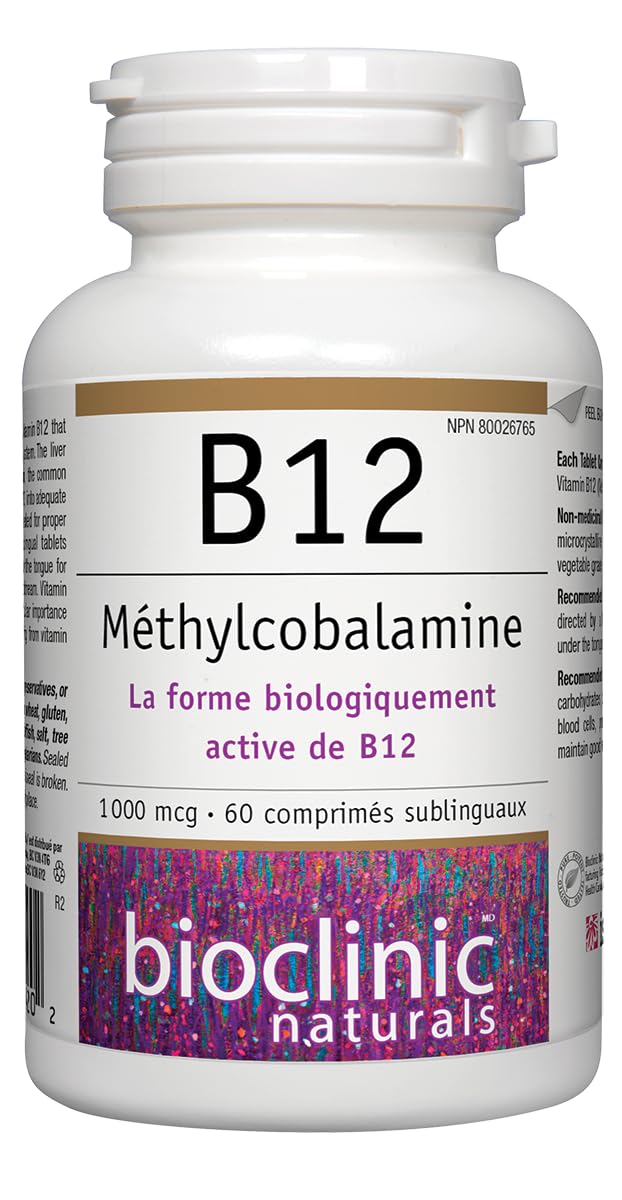 Bioclinic Naturals B12 lozenges packaging side view
