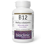 Bioclinic Naturals B12 Methylcobalamin lozenges front view