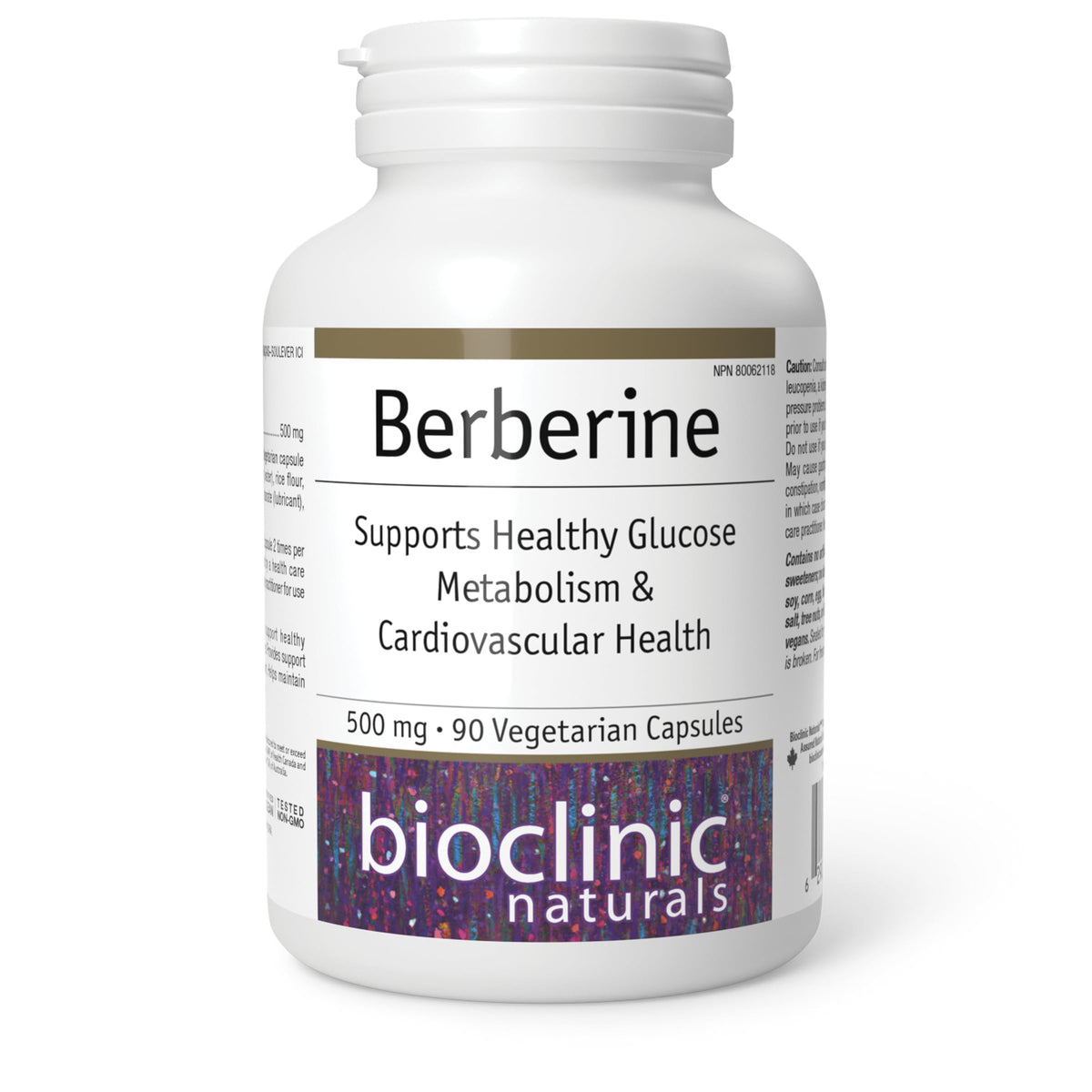 Bioclinic Naturals Berberine HCl Capsules front view
