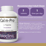 Bioclinic Naturals Calm-Pro capsule bottle side view