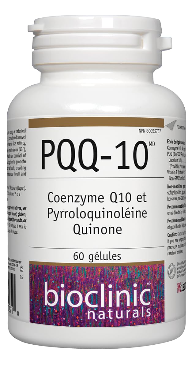 Bioclinic Naturals CerebroVital PQQ-10 packaging side view