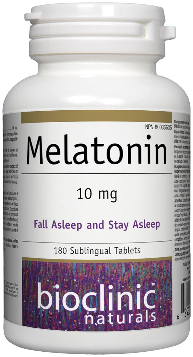 Bioclinic Naturals Melatonin 10 mg 180 Tablets front view