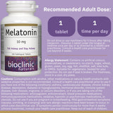 Bioclinic Naturals Melatonin 10 mg 180 Tablets side view