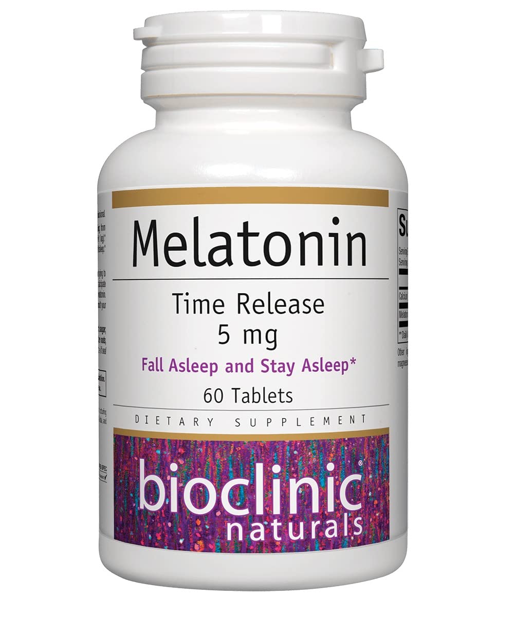 Bioclinic Naturals Melatonin Time Release 60 tablets front view