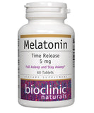 Bioclinic Naturals Melatonin Time Release 60 tablets front view