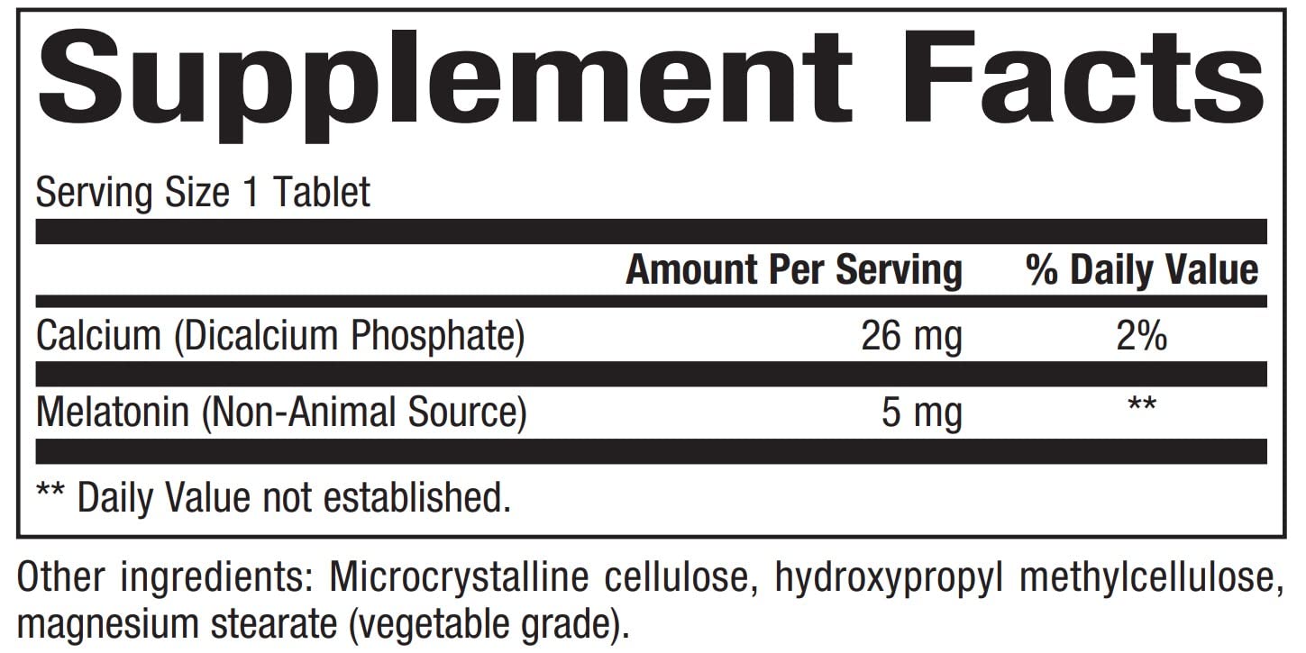 Bioclinic Naturals Melatonin Time Release bottle side view