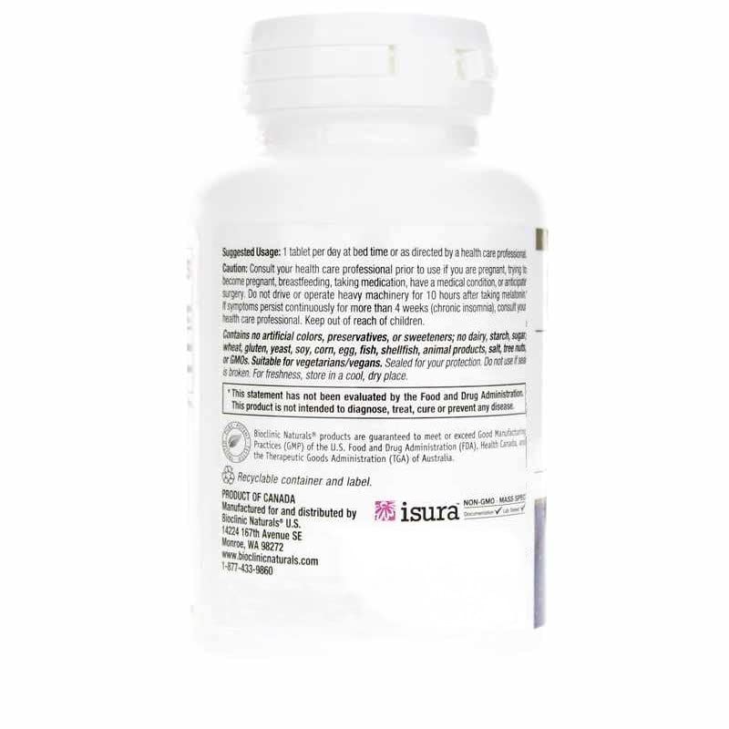Bioclinic Naturals Melatonin Time Release packaging details