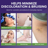 BIOCORNEUM Bruise Support Supplement capsules with a glass of water