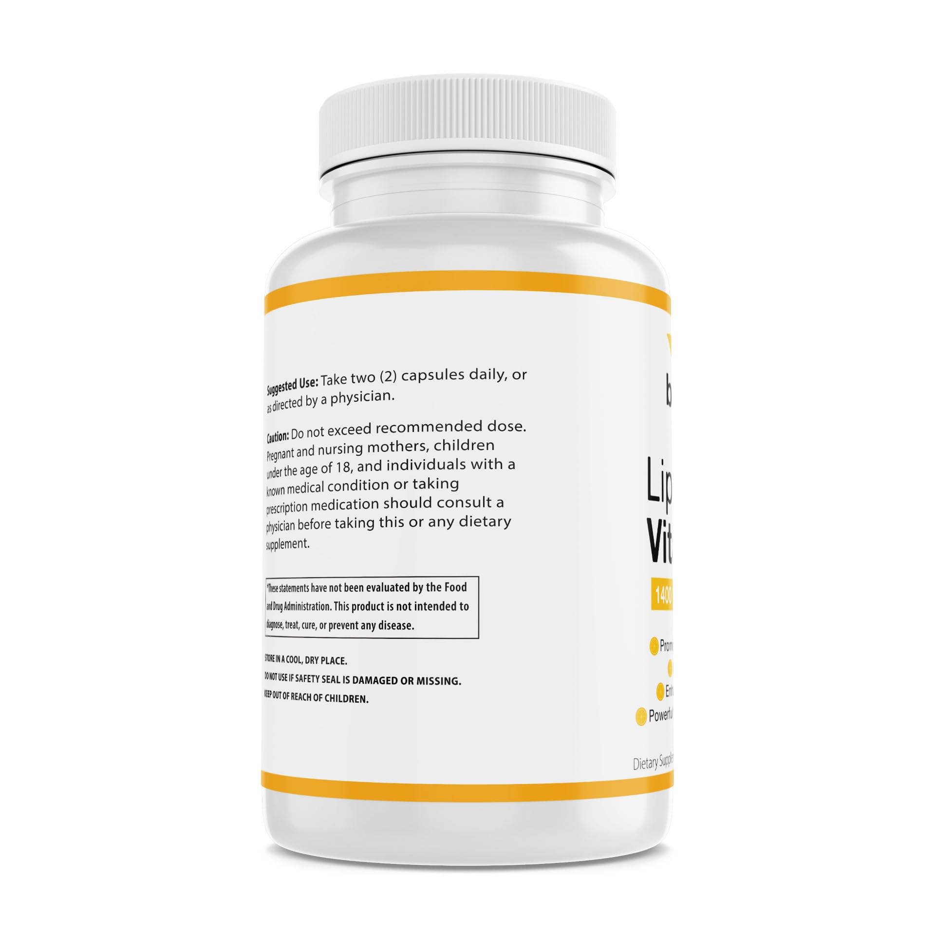 Biodora Liposomal Vitamin C Supplement with fresh fruits