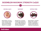 BioEmblem CoQ10 100mg softgel bottle with cap open