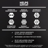 BioEmblem Creatine Monohydrate Powder with protein shake