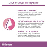 BioEmblem Multi Collagen Complex 10,820mg powder jar side view