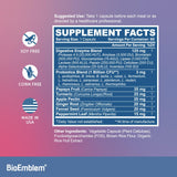 BioEmblem Multi-Enzyme Supplement 125mg 60 Capsules side view