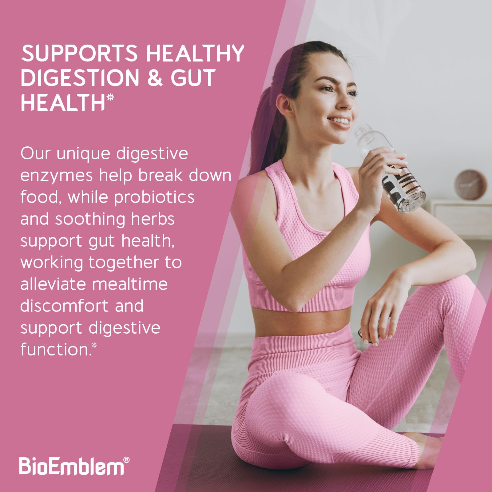 BioEmblem Multi-Enzyme Supplement 125mg 60 Capsules with ingredients list