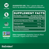 BioEmblem NAD+ Supplement capsules close-up