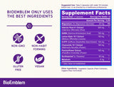 BioEmblem Natural Sleep Aid 60 Capsules back view