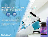 BioEmblem Natural Sleep Aid 60 Capsules on a table