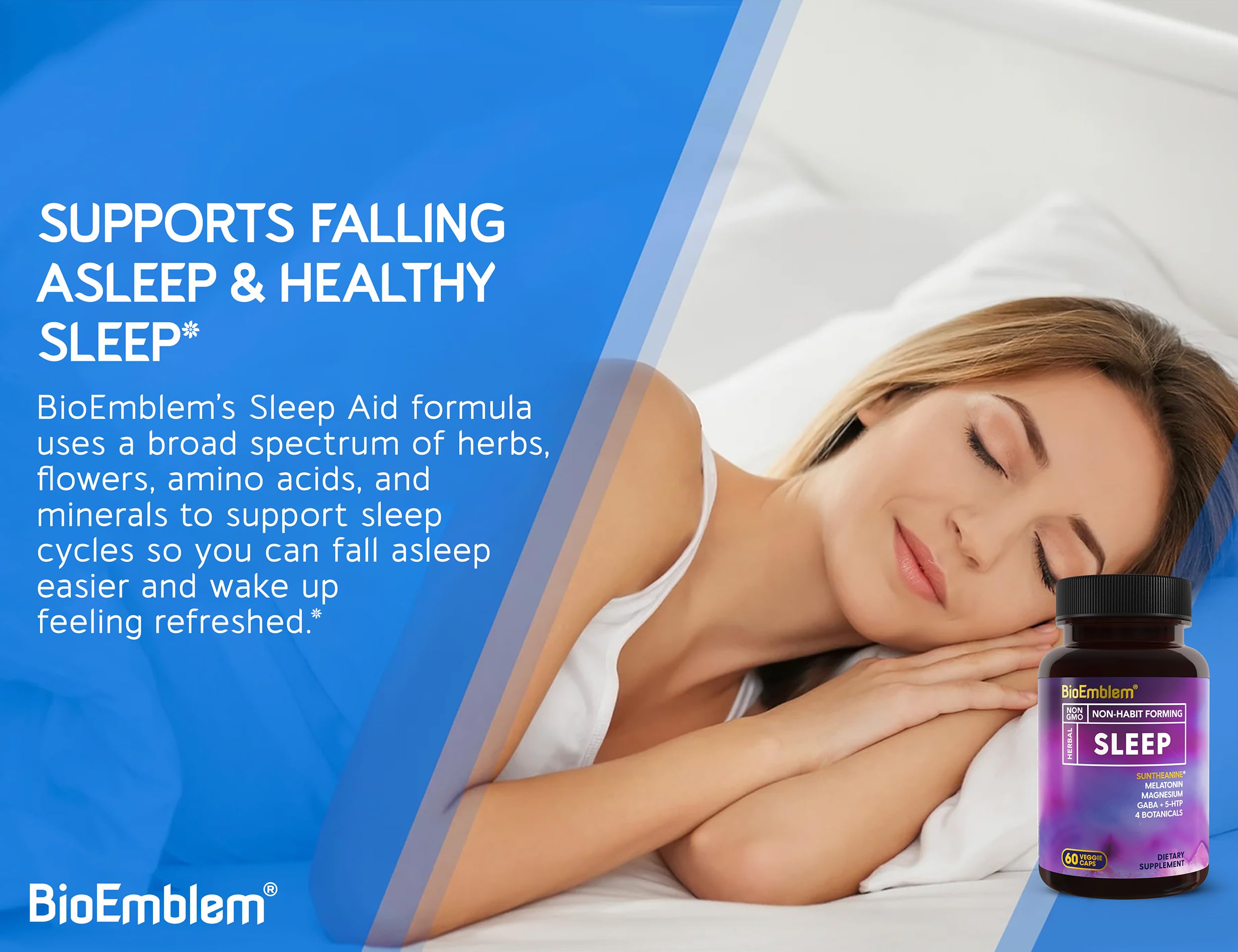 BioEmblem Natural Sleep Aid 60 Capsules packaging