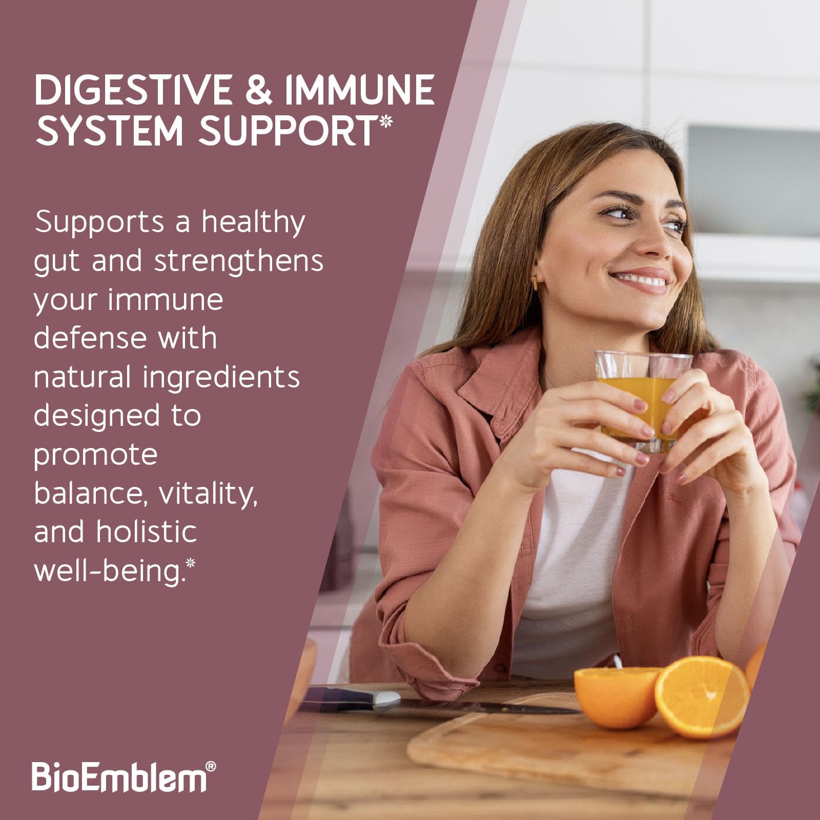 BioEmblem Probiotic Supplement bottle side view